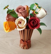 Klocki Jesienny bukiet róż w wazonie 868 el.