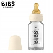 BIBS BABY GLASS BOTTLE IVORY Antykolkowa Butelka Szklana dla Noworodków 110