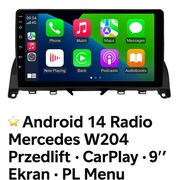 Ekran 9, carplay, android auto mercedes w204 (NTG 4.0)