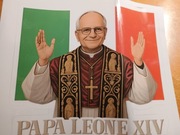 (UNIKAT)Naklejka wodoodporna papież Leon XIV-Nowa.Watykan.Włochy.Religia