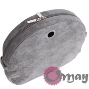 Szary Welur organizer do Obag MOON LIGHT grey 2 kieszenie wkład OMAY