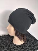 Stylowa czarna czapka -smerfetka uniwersalna