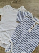 2x Body H&M krótki rękaw paski lato guziki 