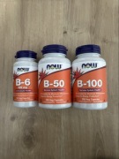 Witaminy grupy B-6,50,100. "NOW" (100 kapsułek)