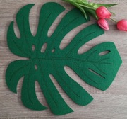 Filcowe podkładki pod talerz, monstera i inne