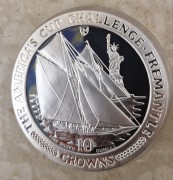 ISLE OF MAN   10 crown   AMERICAN CUP CHALENGE -10 oz, RAR!!