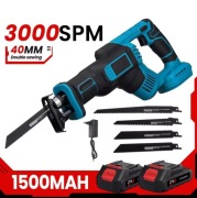 NOWA Piła Szablasta BEZSZCZOTKOWA | System MAKITA LXT | 2x Aku + 4 Noże