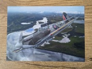 Kartka pocztowa Aleksander Gabszewicz Spitfire Aviation Art Tomasz Kaca