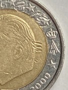 2 euro Belgia 2000 rok -Unikat- rzadki destrukt