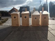 Budka dla ptaków lęgowa karmnik domek zestaw 