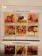 Gwinea Bissau 2003  Mi 2438-43 ark lew zebra idealna  pozycja