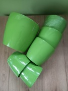 Zestaw 6 doniczek plastikowych bez podstawek