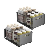 2x Czarny Kosz Organizer Szuflada Kosz Cargo Wysuwana Do Szafki