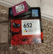 HP 652 kolor czarny puste tonery 