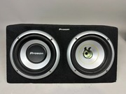 Subwoofer samochodowy Proson – 2x10" w skrzyni MDF sub tuba car audio 
