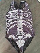 Kostium kąpielowy jednoczęściowy kościotrup szkielet