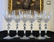 Kryształowe kieliszki do wina duże kryształy vintage PRL 