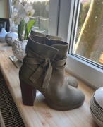 Botki skóra zamszowa khaki Youh roz.36