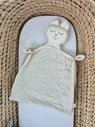 Przytulanka muślinowa pieluszka tetra miś, wyprawka, usypiacz chrzest