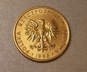 5  złotych 1986 r. 