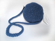 Torebka wypukłe koło, odcienie granatu