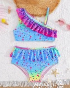 Nowy strój kąpielowy 2 częściowy 120cm Falbanka