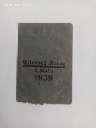 Koperta nadaniowa Krzyża Żelaznego 1939 2 klasy sygn. III Rzesza oryginał