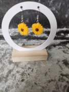 Kolczyki wiszące kwiaty żółte 