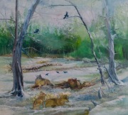 " ŚMIERĆ ŻYCIA " Obraz Olejny Ryszard Badura