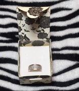 Srebrny pierścionek 925 Bicolor | Rozmiar 17 | Vintage