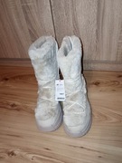 Śniegowce nowe buty zimowe z futerkiem beżowe puchate rozmiar 41