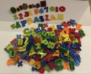 Literki i cyferki na magnes duży zestaw