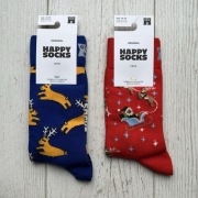 Zestaw świątecznych skarpet Happy Socks Sleigh Reindeer 36-40 crew socks