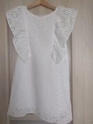 Zara sukienka cudo!! rozm. 134 śnieżna biel - koronka bawełna!!