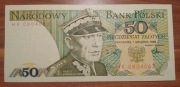 Banknot 50 zł PRL serii  HK Unc/Unc-