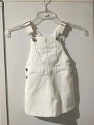 NOWE Białe ogrodniczki sukienka dla dziewczynki 2-3 lata 86-92 cm jeansy