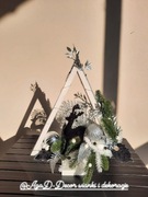 Choinka z czarnym reniferem, Stroik, Led, WYPRZEDAŻ! Super Cena!