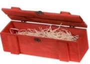 Skrzynka drewniana na wino, sianko, elegancka z klasą 