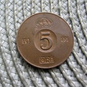 Szwecja 5 Ore 1965r