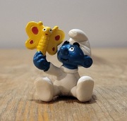 Schleich smerf smurf niemowlak z grzechotką figurka model wycofany z 1984