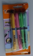 Zakreślacze BIC Highlighter Grip 4 szt. pastelowe