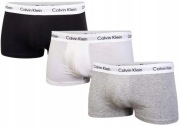 Calvin Klein Bokserki 3-pak męskie czarne białe szare roz. XL