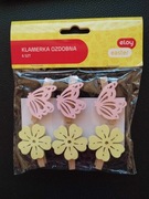 Wielkanoc nowe klamerki motylki kwiatki 6 szt.