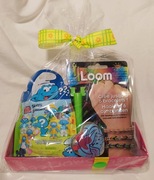 Smerfy Smurfs Smerf mega bloks, zestaw do robienia bransoletek, błyszczyk 