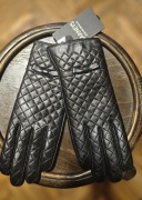 Nowe skórzane rękawiczki M-L 