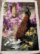 Gotowy haft krzyżykowy Paw, obraz 39,5 cm x 57 cm