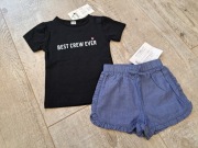 Zesraw niemowlęcy T-shirt + spodenki - rozm 80