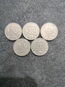 5x 20 groszy 1996r.