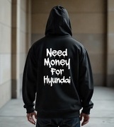Męska Czarna Bluza M Need Money For Hyundai