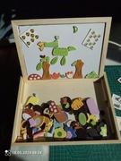 Tablica magnetyczna i kredowa zwierzęta, rośliny i liczby